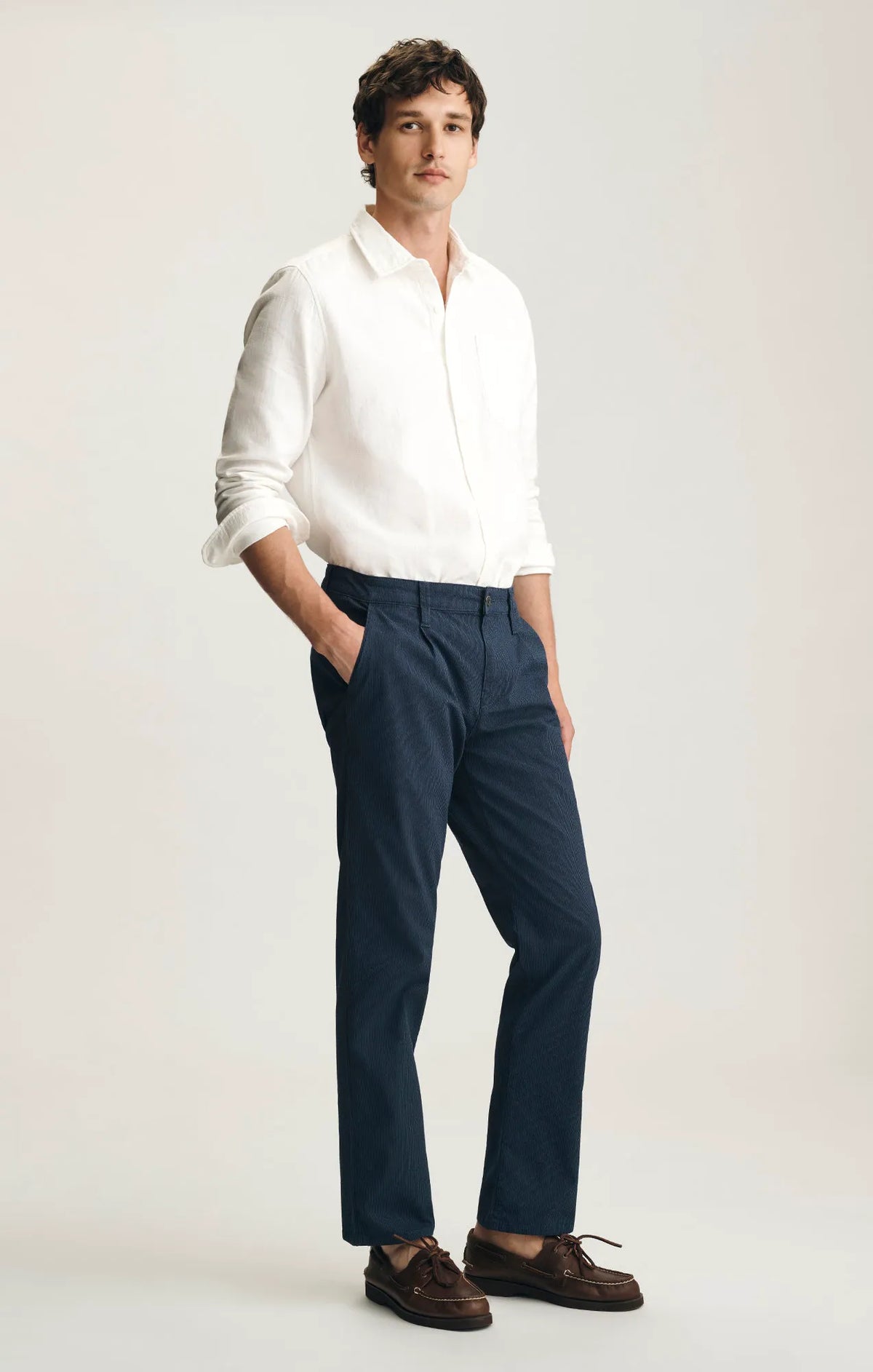 NAVY STRIPE SEERSUCKER