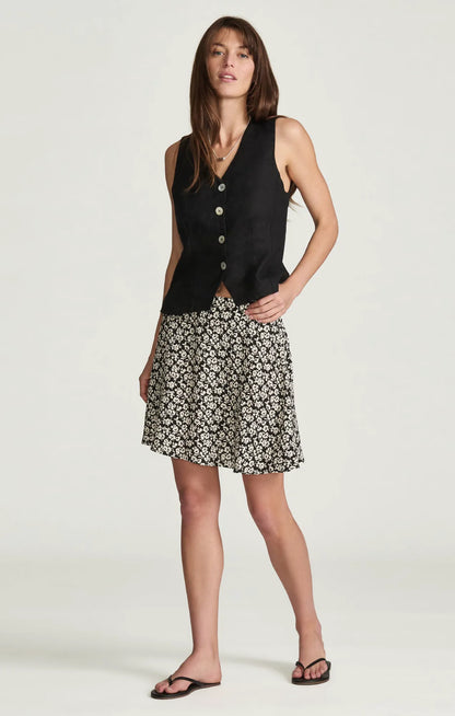 NAVY FLOWER PRINT