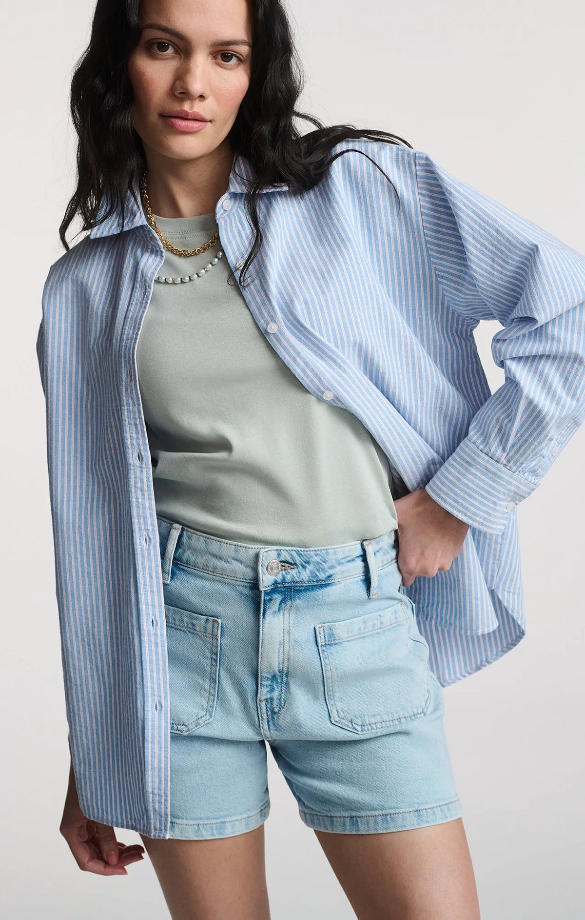 OXFORD BLUE STRIPED
