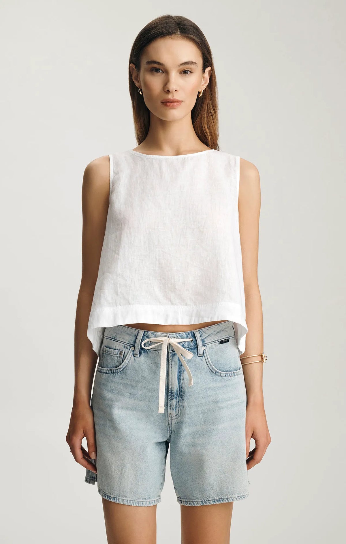 BLEACHED LINEN DENIM
