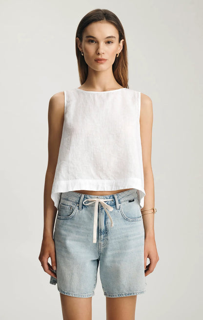 BLEACHED LINEN DENIM