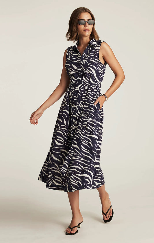 DARK NAVY ZEBRA PRINT