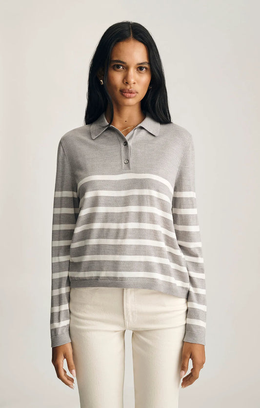 Light Grey Melange Stripe