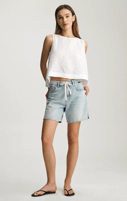 BLEACHED LINEN DENIM