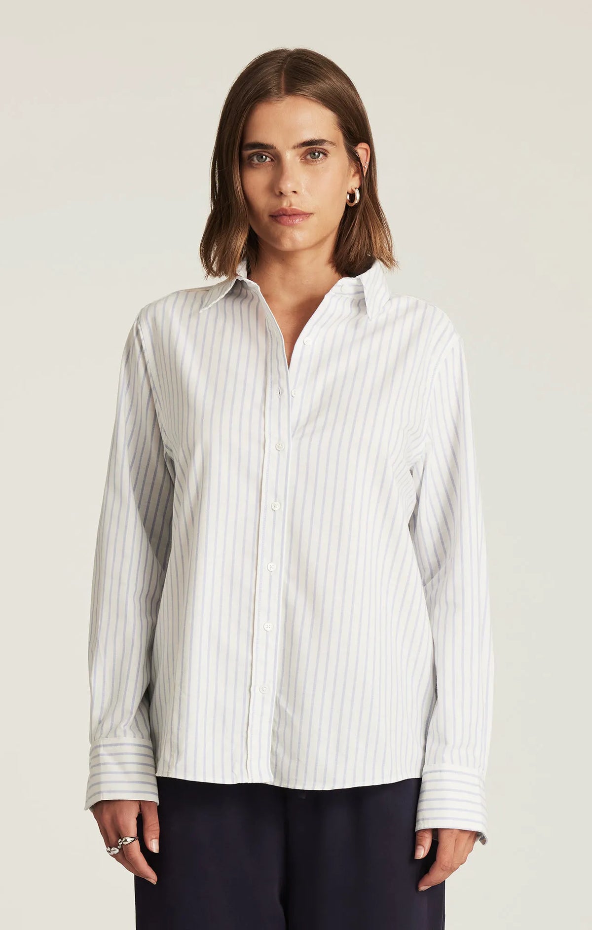 WHITE BLUE STRIPE