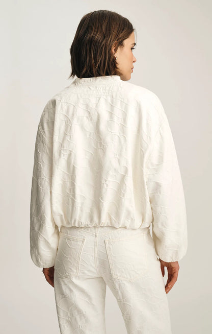 BEIGE EMBROIDERED DENIM