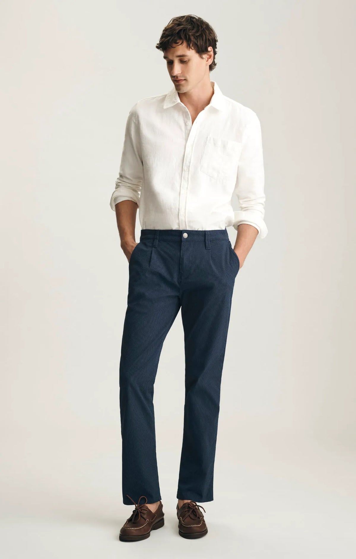 NAVY STRIPE SEERSUCKER