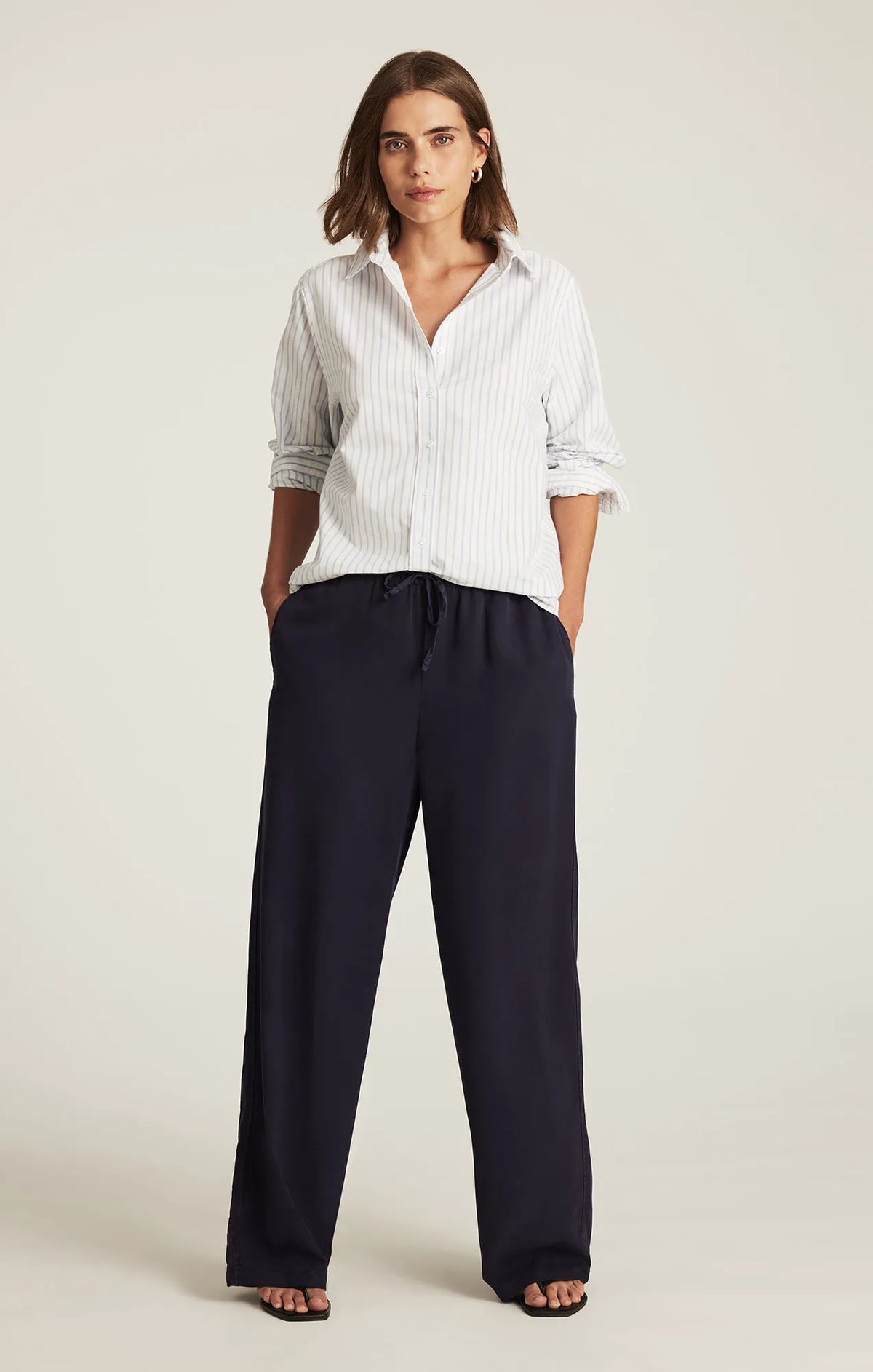 WHITE BLUE STRIPE