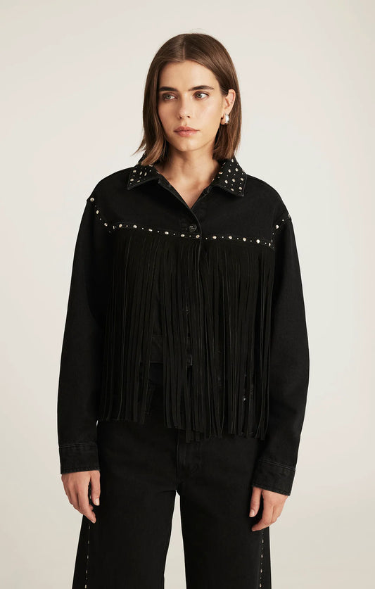 SMOKE FRINGE DENIM